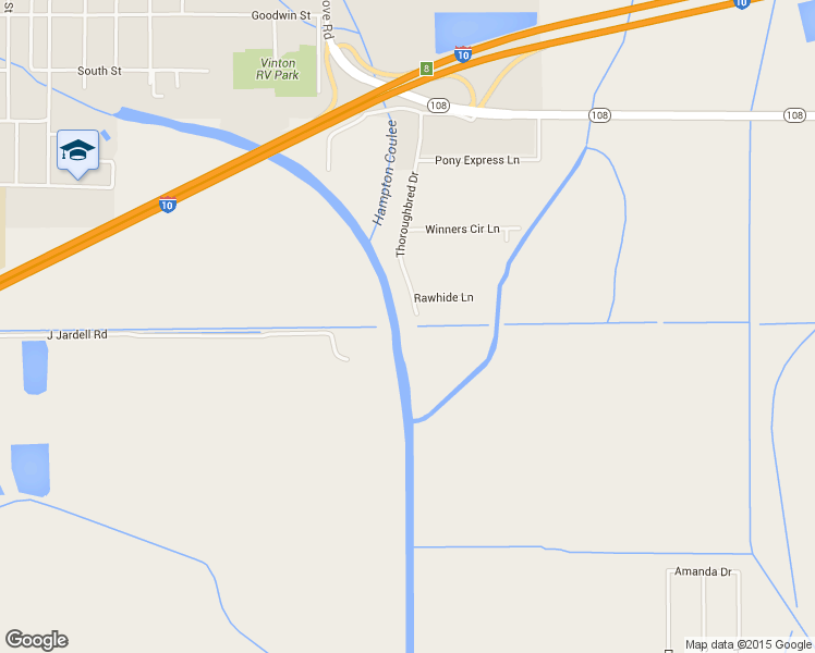 map of restaurants, bars, coffee shops, grocery stores, and more near 1993 Thoroughbred Dr in Vinton