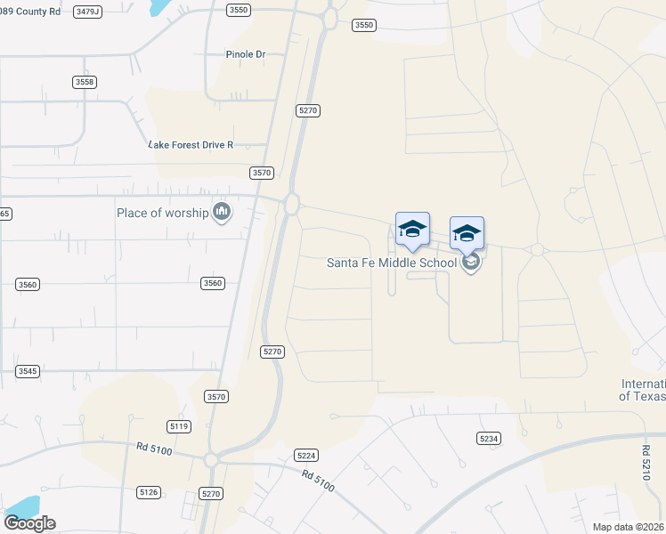 map of restaurants, bars, coffee shops, grocery stores, and more near 460 County Road 3570 in Cleveland