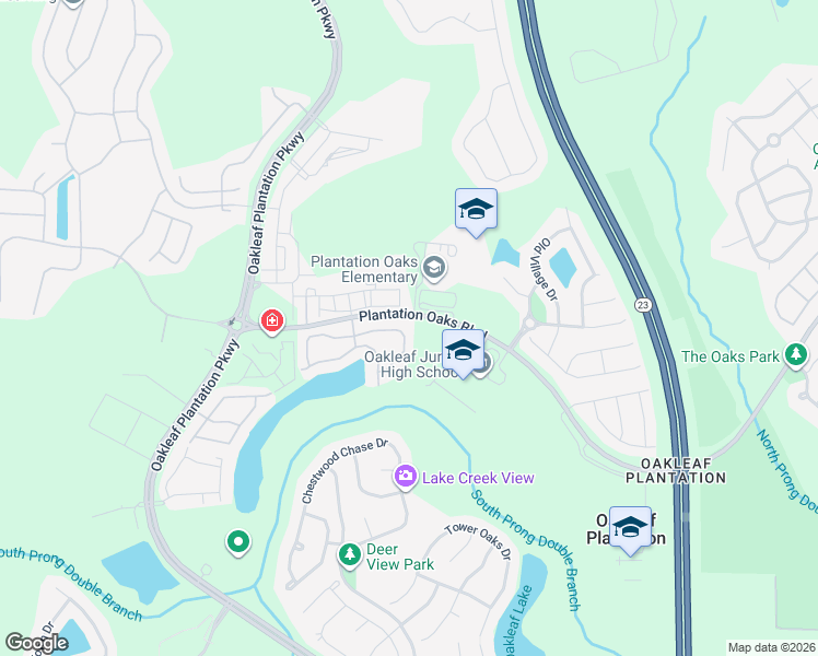 map of restaurants, bars, coffee shops, grocery stores, and more near 3660 Creswick Circle in Orange Park