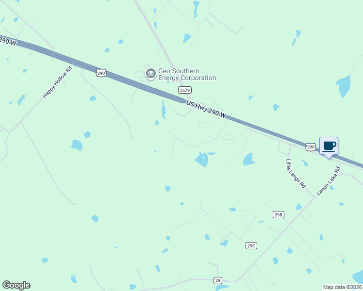 map of restaurants, bars, coffee shops, grocery stores, and more near 289 Shady Acres Lane in Brenham