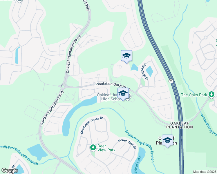 map of restaurants, bars, coffee shops, grocery stores, and more near 3660B Creswick Circle in Orange Park