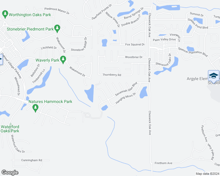 map of restaurants, bars, coffee shops, grocery stores, and more near 635 Morning Mist Way in Orange Park