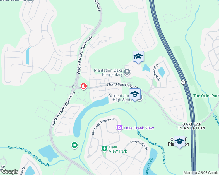 map of restaurants, bars, coffee shops, grocery stores, and more near 3690 Creswick Circle in Orange Park
