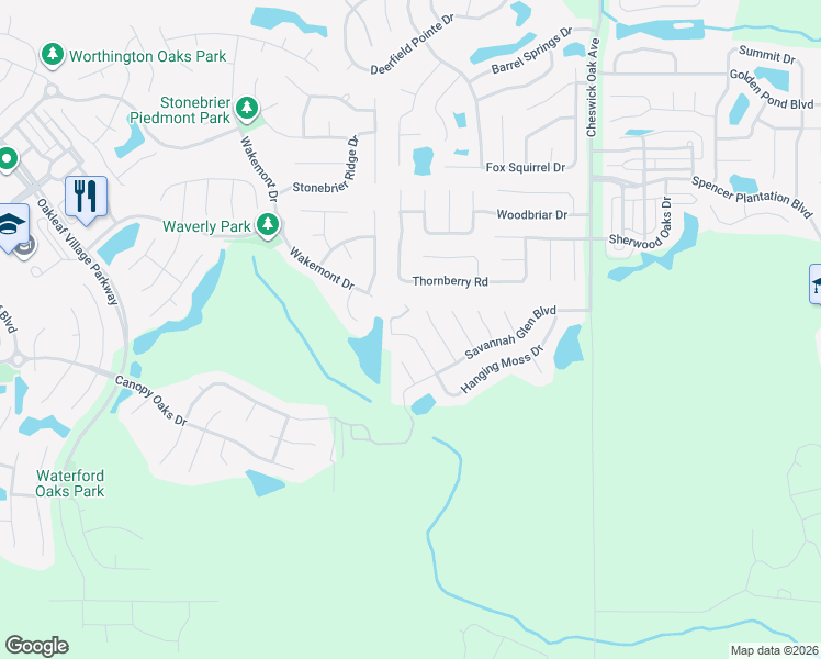 map of restaurants, bars, coffee shops, grocery stores, and more near 4410 Hanging Moss Drive in Orange Park