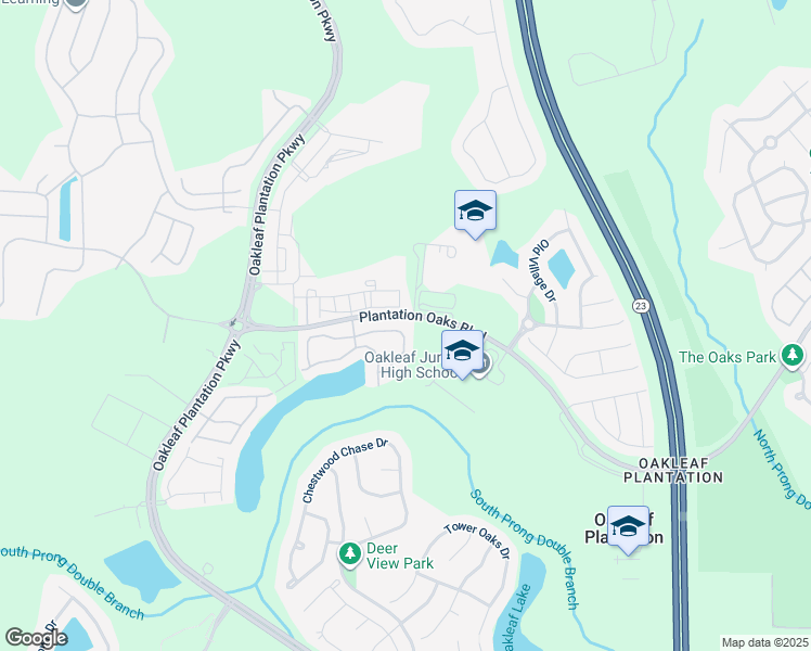 map of restaurants, bars, coffee shops, grocery stores, and more near 3660B Creswick Circle in Orange Park