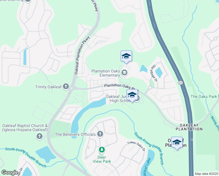 map of restaurants, bars, coffee shops, grocery stores, and more near 3680C Creswick Circle in Orange Park