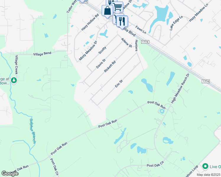 map of restaurants, bars, coffee shops, grocery stores, and more near 29903 Eric St in Magnolia