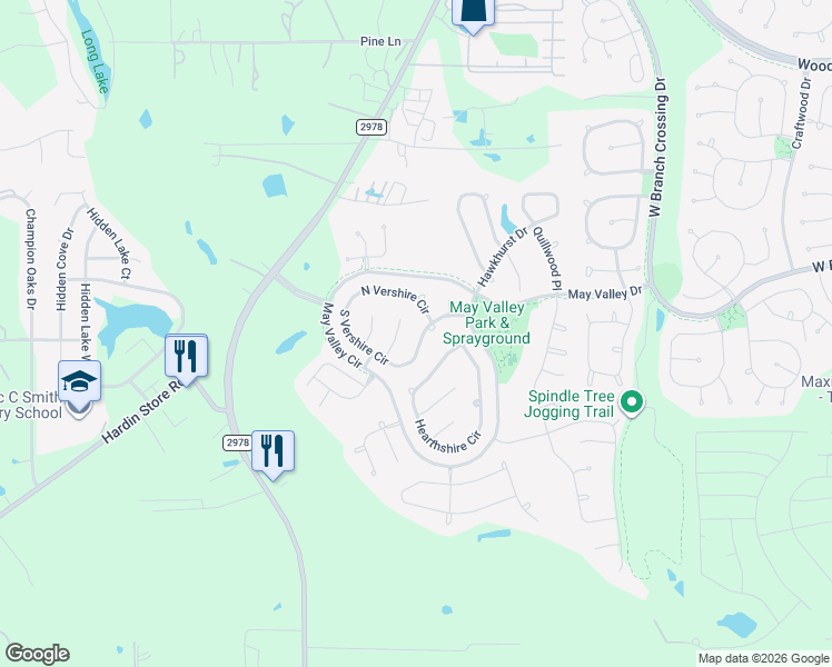 map of restaurants, bars, coffee shops, grocery stores, and more near 34 Vershire Circle in Magnolia
