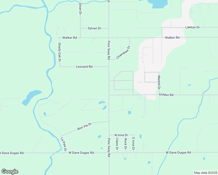 map of restaurants, bars, coffee shops, grocery stores, and more near 4832 Pete Seay Road in Sulphur