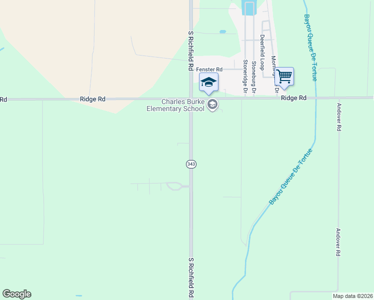 map of restaurants, bars, coffee shops, grocery stores, and more near 2504 South Richfield Road in Rayne