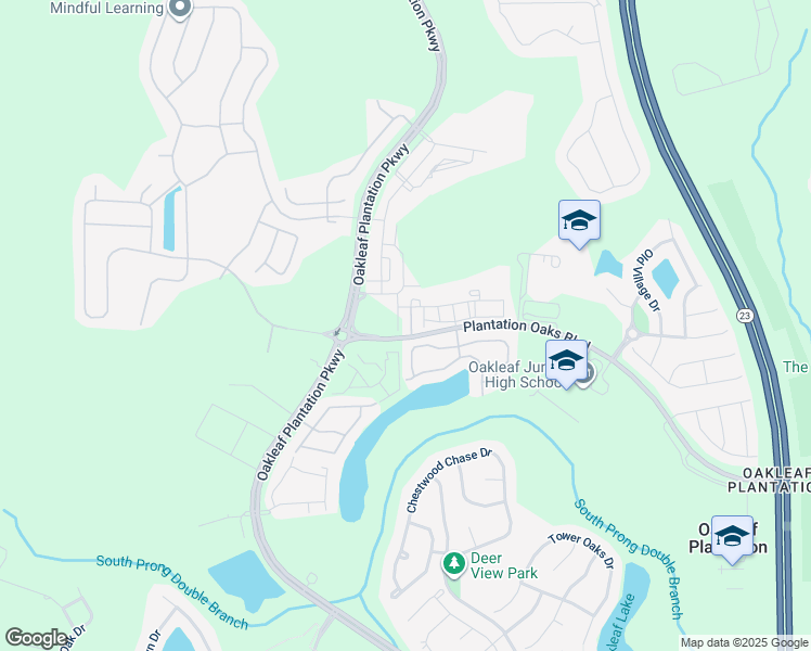 map of restaurants, bars, coffee shops, grocery stores, and more near 4220 Plantation Oaks Boulevard in Orange Park
