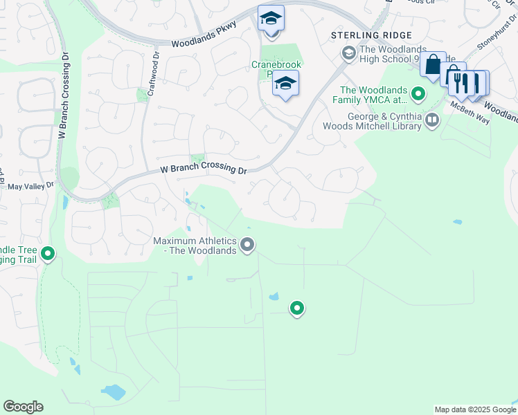 map of restaurants, bars, coffee shops, grocery stores, and more near 7722 Red Bay Circle in Magnolia