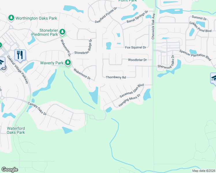 map of restaurants, bars, coffee shops, grocery stores, and more near 4410 Hanging Moss Drive in Orange Park