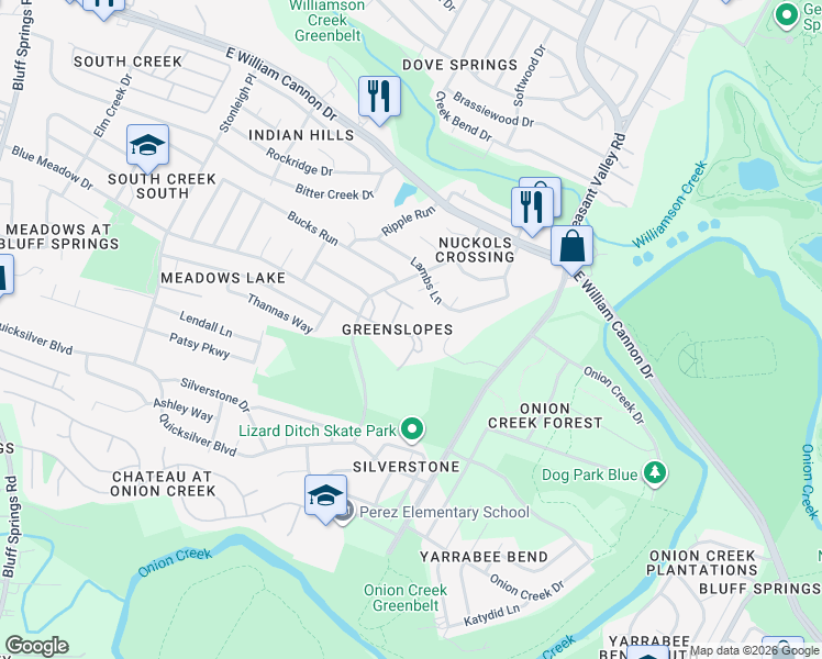 map of restaurants, bars, coffee shops, grocery stores, and more near in Austin