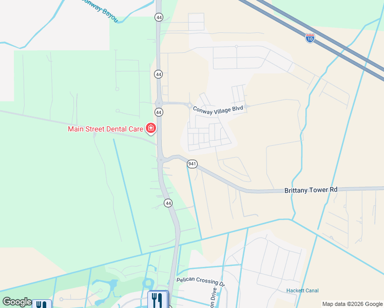 map of restaurants, bars, coffee shops, grocery stores, and more near 41065 Louisiana 941 in Gonzales