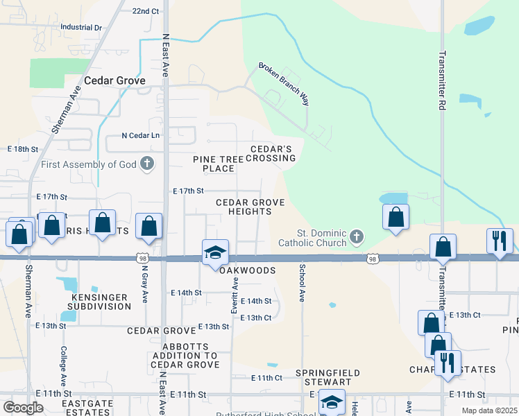map of restaurants, bars, coffee shops, grocery stores, and more near 1606 Gainer Avenue in Panama City