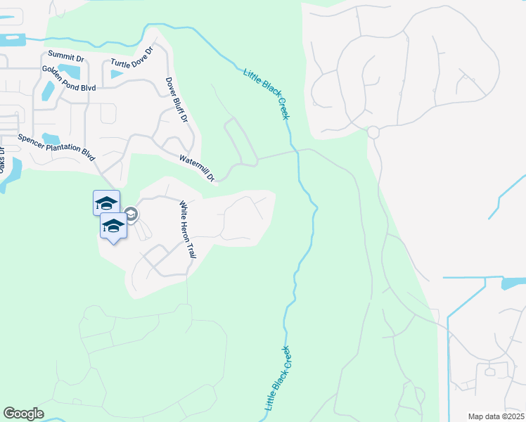 map of restaurants, bars, coffee shops, grocery stores, and more near 2714 Spoonbill Trail in Orange Park