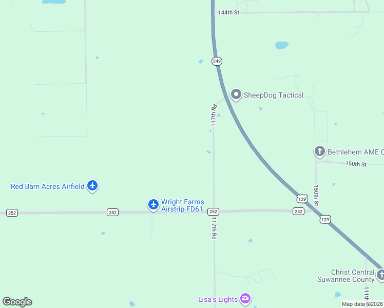 map of restaurants, bars, coffee shops, grocery stores, and more near 14841 117th Road in McAlpin