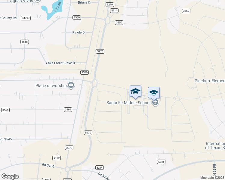 map of restaurants, bars, coffee shops, grocery stores, and more near 560 County Road 3570 in Cleveland