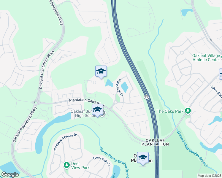 map of restaurants, bars, coffee shops, grocery stores, and more near 3786 Pondview Drive in Orange Park