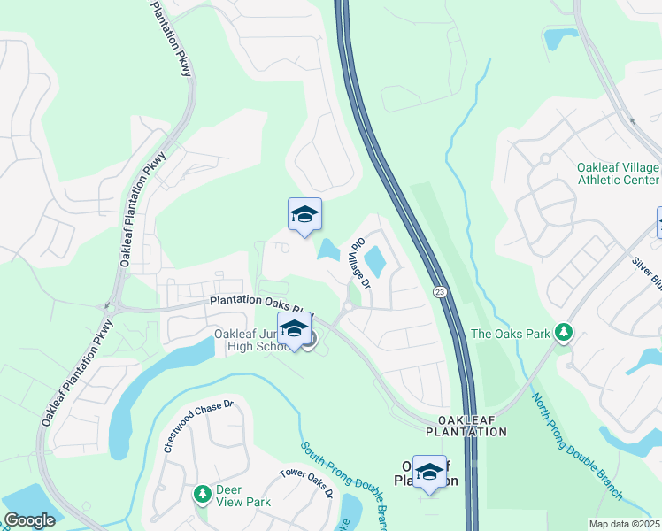 map of restaurants, bars, coffee shops, grocery stores, and more near 3790 Pondview Drive in Orange Park
