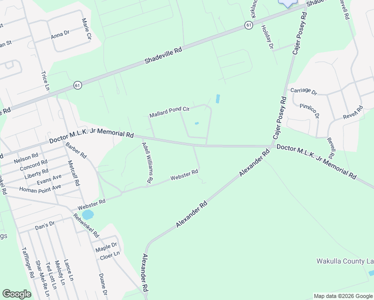 map of restaurants, bars, coffee shops, grocery stores, and more near 472 Doctor Martin Luther King Junior Memorial Road in Crawfordville