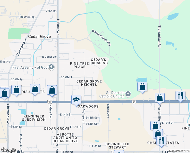 map of restaurants, bars, coffee shops, grocery stores, and more near 1636 Gainer Avenue in Panama City
