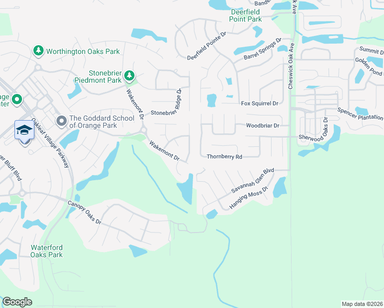 map of restaurants, bars, coffee shops, grocery stores, and more near 907 Wilmington Lane in Orange Park