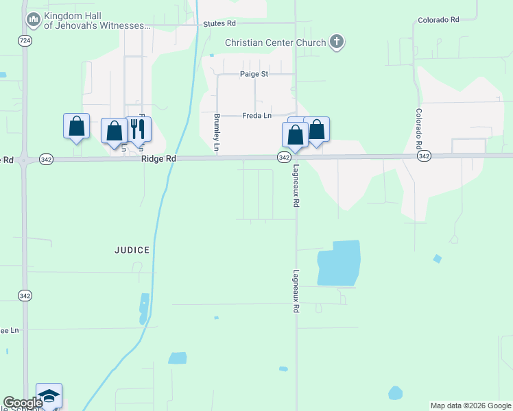 map of restaurants, bars, coffee shops, grocery stores, and more near 613 Lagneaux Road in Duson