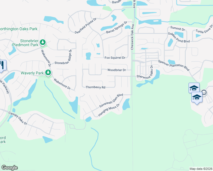 map of restaurants, bars, coffee shops, grocery stores, and more near 508 Thornberry Road in Orange Park