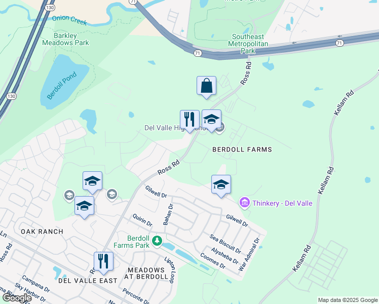 map of restaurants, bars, coffee shops, grocery stores, and more near in Austin
