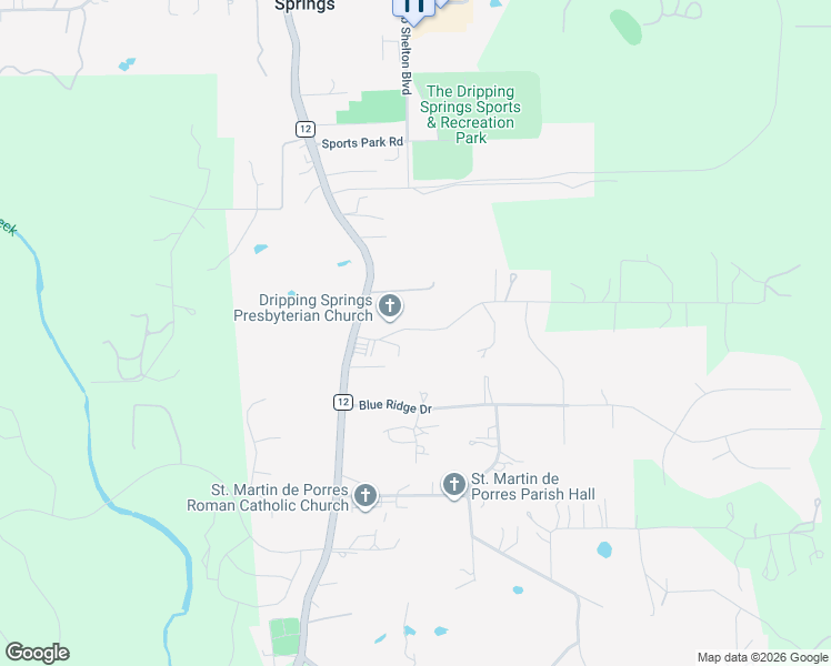 map of restaurants, bars, coffee shops, grocery stores, and more near 26552 Ranch Road 12 in Dripping Springs