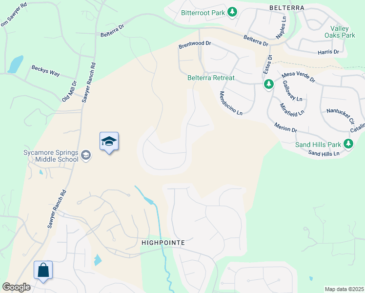 map of restaurants, bars, coffee shops, grocery stores, and more near 12303 Mesa Verde Drive in Austin