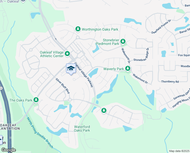 map of restaurants, bars, coffee shops, grocery stores, and more near 786 Bellshire Drive in Orange Park