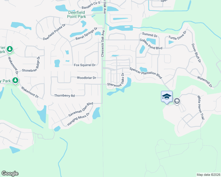 map of restaurants, bars, coffee shops, grocery stores, and more near 516 Sherwood Oaks Drive in Orange Park