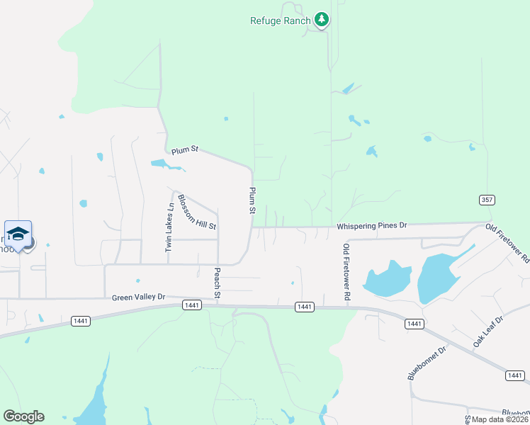 map of restaurants, bars, coffee shops, grocery stores, and more near 108 Whispering Pines Drive in Bastrop
