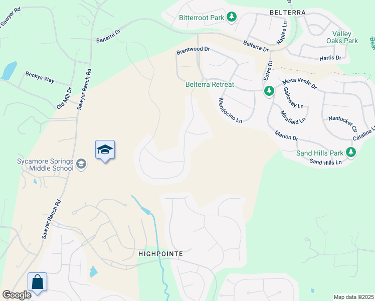 map of restaurants, bars, coffee shops, grocery stores, and more near 12330 Mesa Verde Drive in Austin
