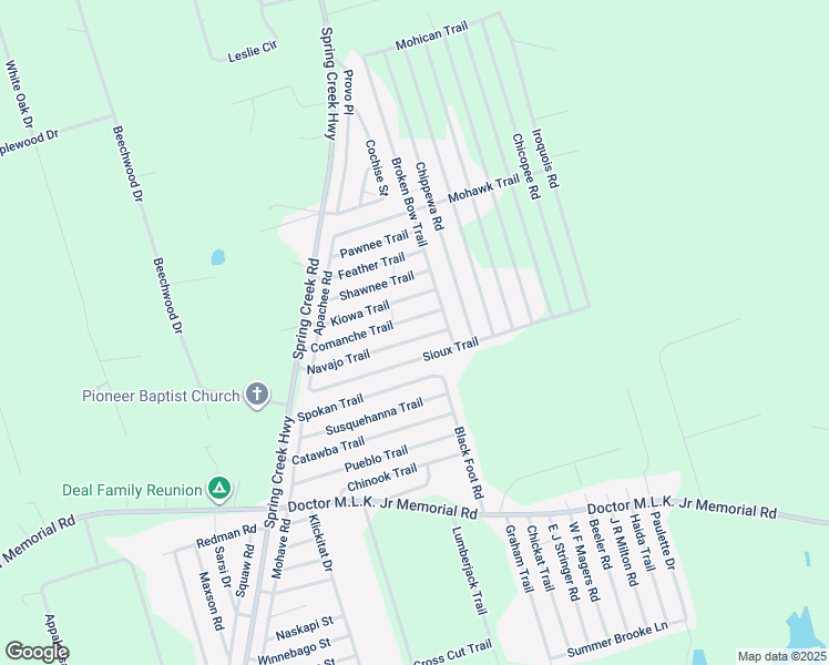map of restaurants, bars, coffee shops, grocery stores, and more near 104 Navajo Trail in Crawfordville