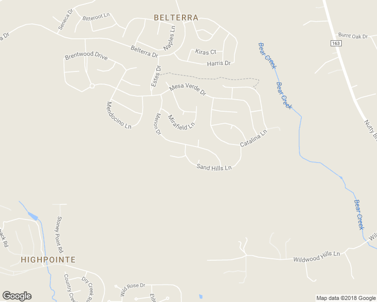map of restaurants, bars, coffee shops, grocery stores, and more near 135 Sand Hills Lane in Austin
