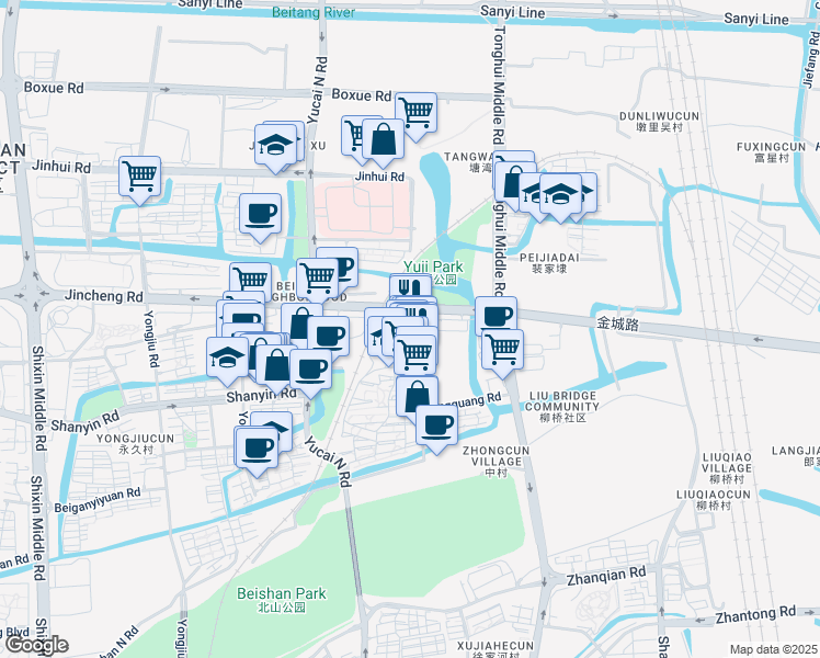 map of restaurants, bars, coffee shops, grocery stores, and more near in Hangzhou