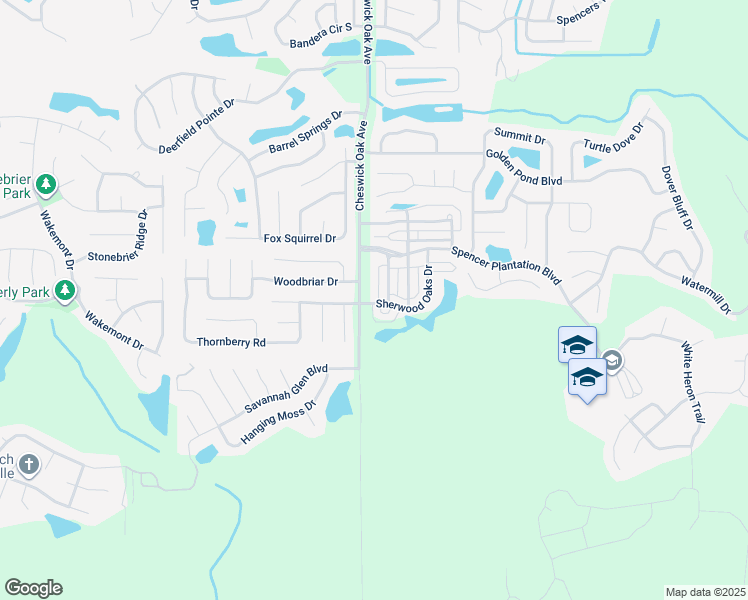 map of restaurants, bars, coffee shops, grocery stores, and more near 516 Sherwood Oaks Drive in Orange Park