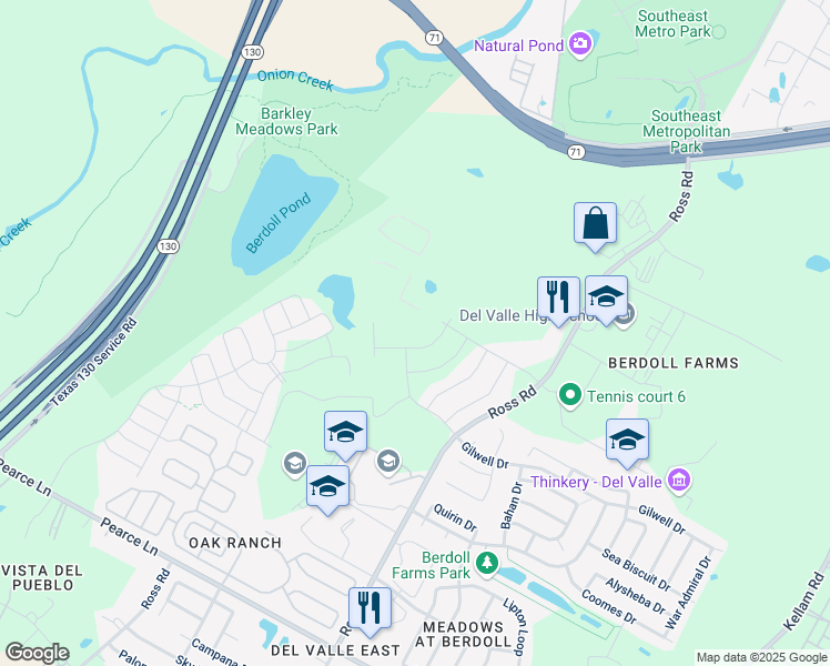 map of restaurants, bars, coffee shops, grocery stores, and more near 4913 Easton Lane in Travis County