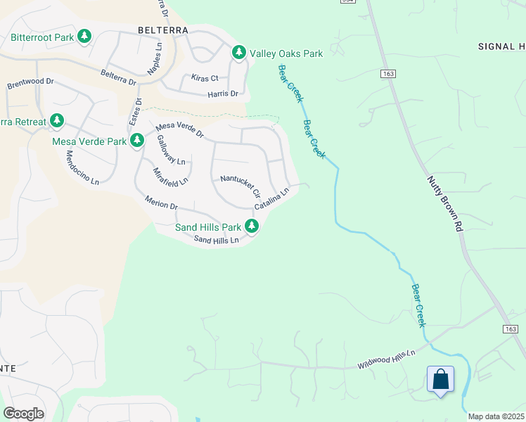 map of restaurants, bars, coffee shops, grocery stores, and more near 597 Catalina Lane in Austin
