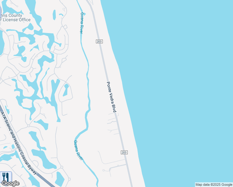 map of restaurants, bars, coffee shops, grocery stores, and more near 963 Ponte Vedra Boulevard in Ponte Vedra Beach