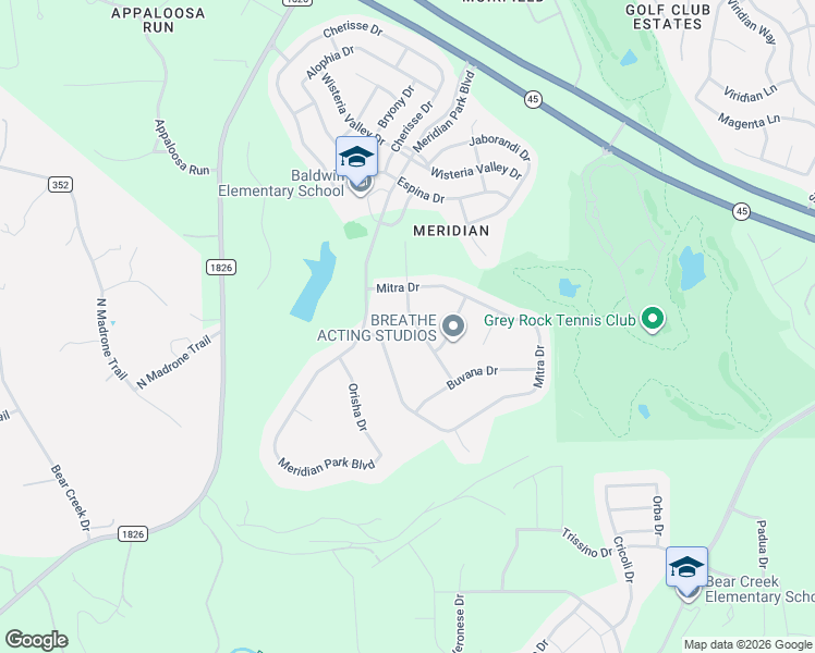 map of restaurants, bars, coffee shops, grocery stores, and more near 12320 Alcanza Drive in Austin