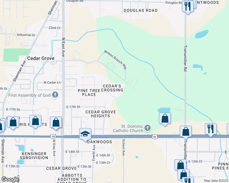 map of restaurants, bars, coffee shops, grocery stores, and more near 2930 Patricia Ann Lane in Panama City