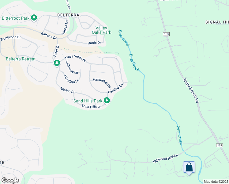map of restaurants, bars, coffee shops, grocery stores, and more near 597 Catalina Lane in Austin
