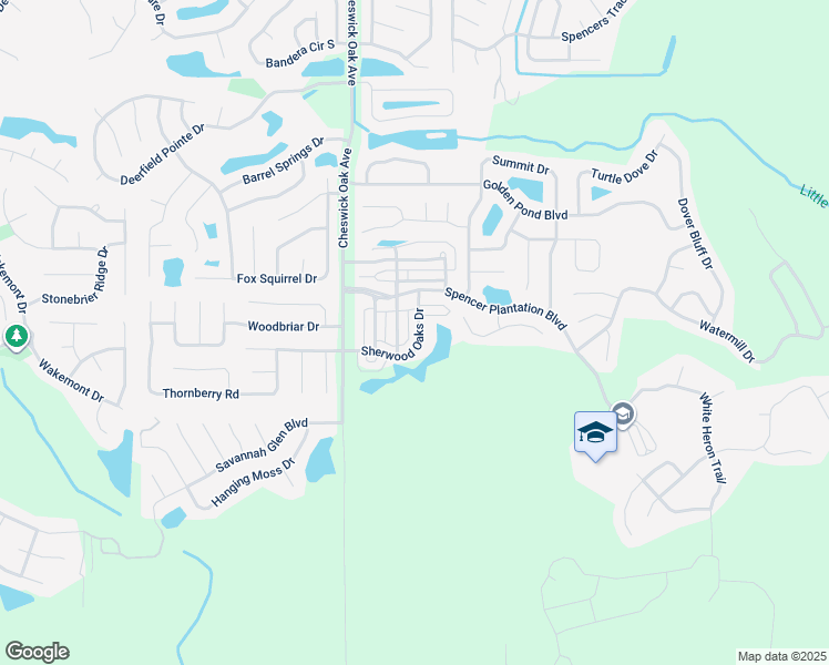 map of restaurants, bars, coffee shops, grocery stores, and more near 490 Sherwood Oaks Drive in Orange Park
