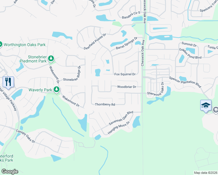 map of restaurants, bars, coffee shops, grocery stores, and more near 565 Fallen Timbers Drive in Orange Park