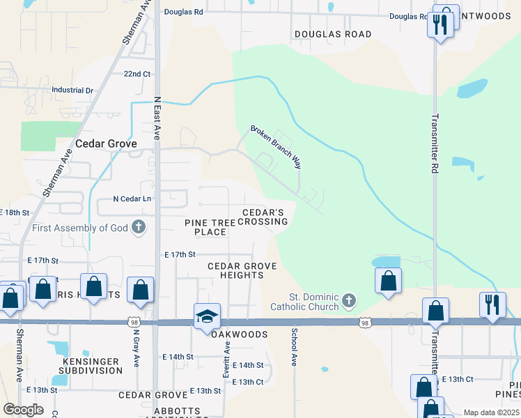 map of restaurants, bars, coffee shops, grocery stores, and more near 2918 Patricia Ann Lane in Panama City